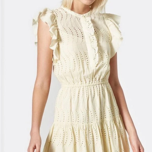 NWT JOIE Krystina B Eyelet Dress Large - Picture 2 of 9